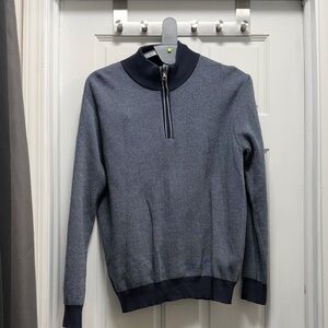 Riviera Men's Heathered Gray Zip-Up Sweater